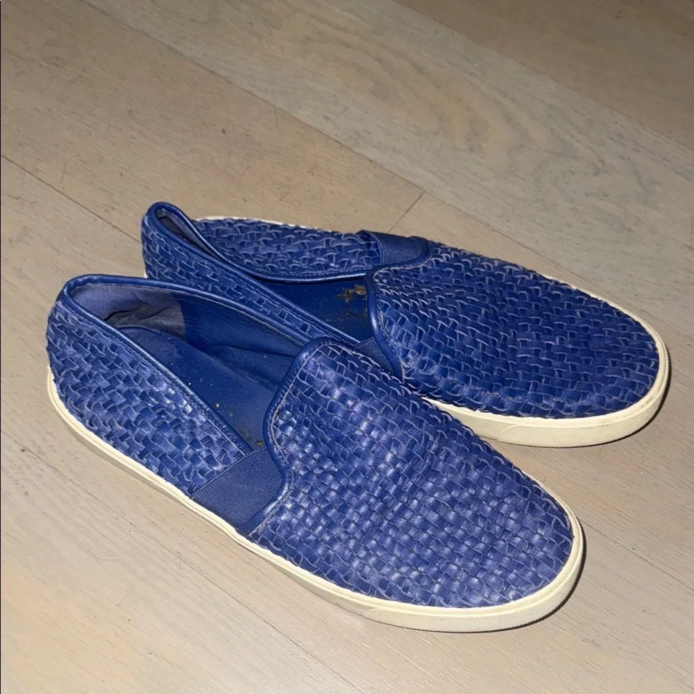 Vince Blue Woven Flats